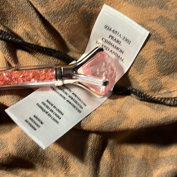 Rails Pearl Cinnamon Mixed Animal Print Popover Blouse Size M - Picture 8 of 12